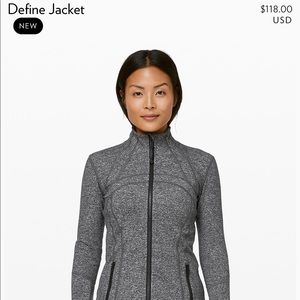 Lululemon define jacket: heathered black